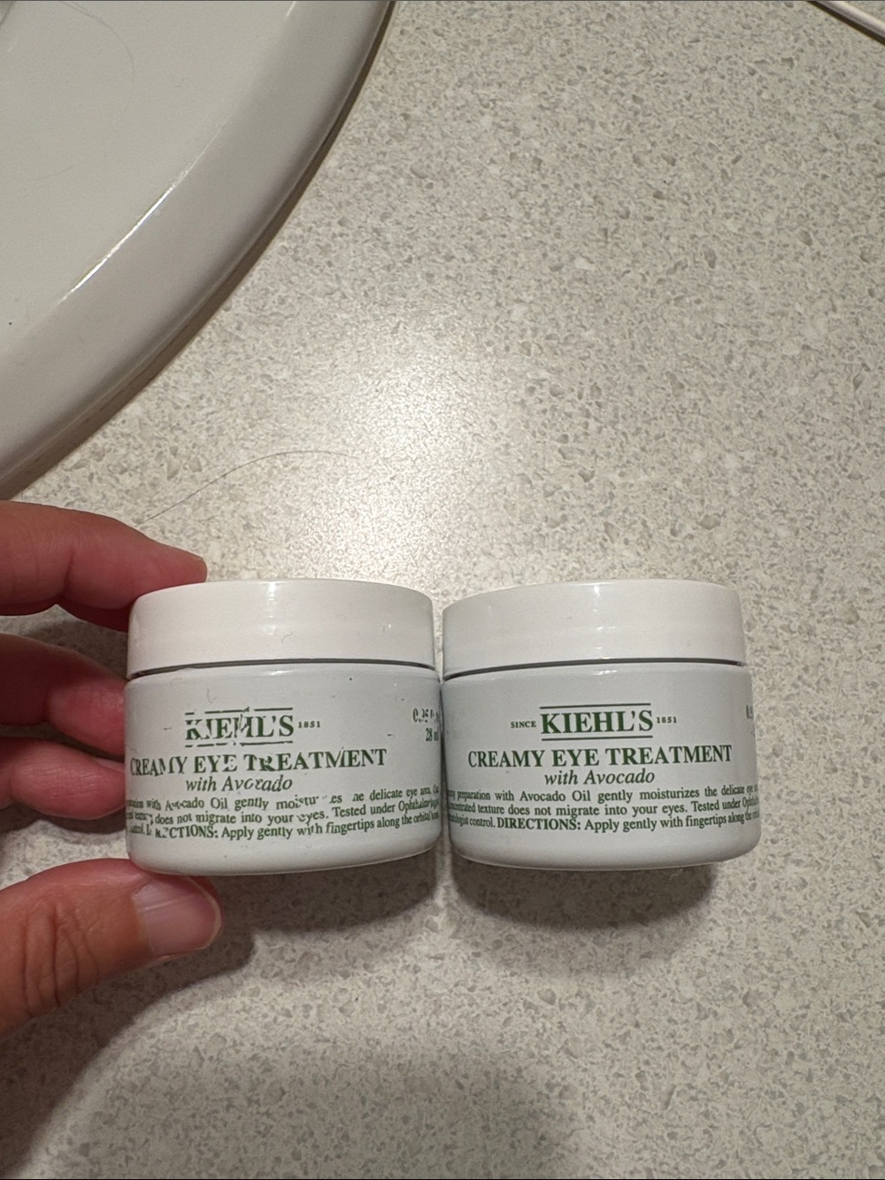 2 Kiehl's Creamy Eye Treatments with Avocado - White and Green Label full size